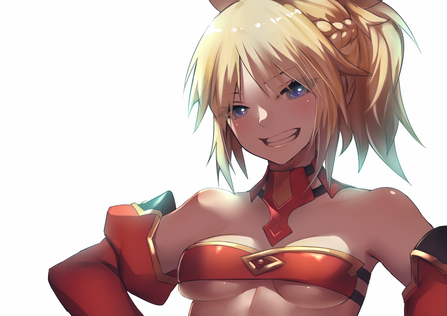 bikini_top cleavage fate/apocrypha fate/grand_order fate/stay_night mordred_(fate) rahato swimsuits underboob