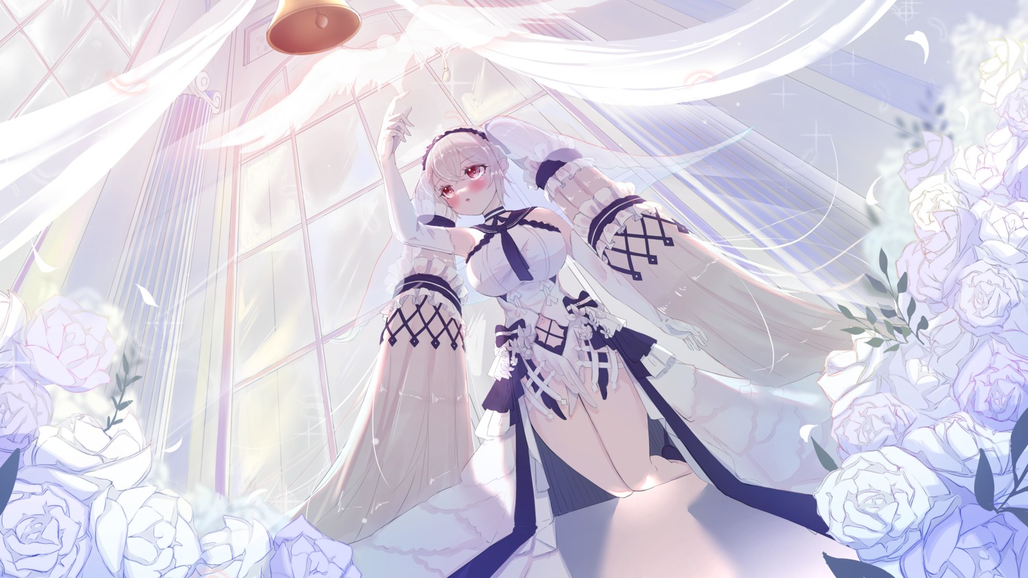 azur_lane formidable_(azur_lane) gothic_lolita lolita_fashion marumai see_through