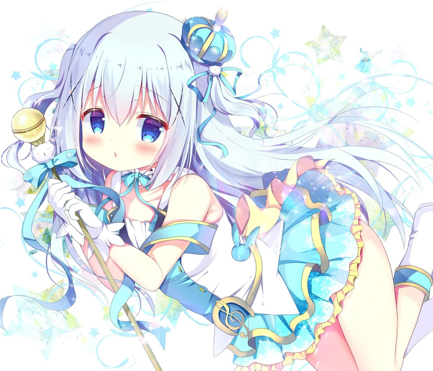 azumi_kazuki gochuumon_wa_usagi_desu_ka? kafuu_chino skirt_lift tail