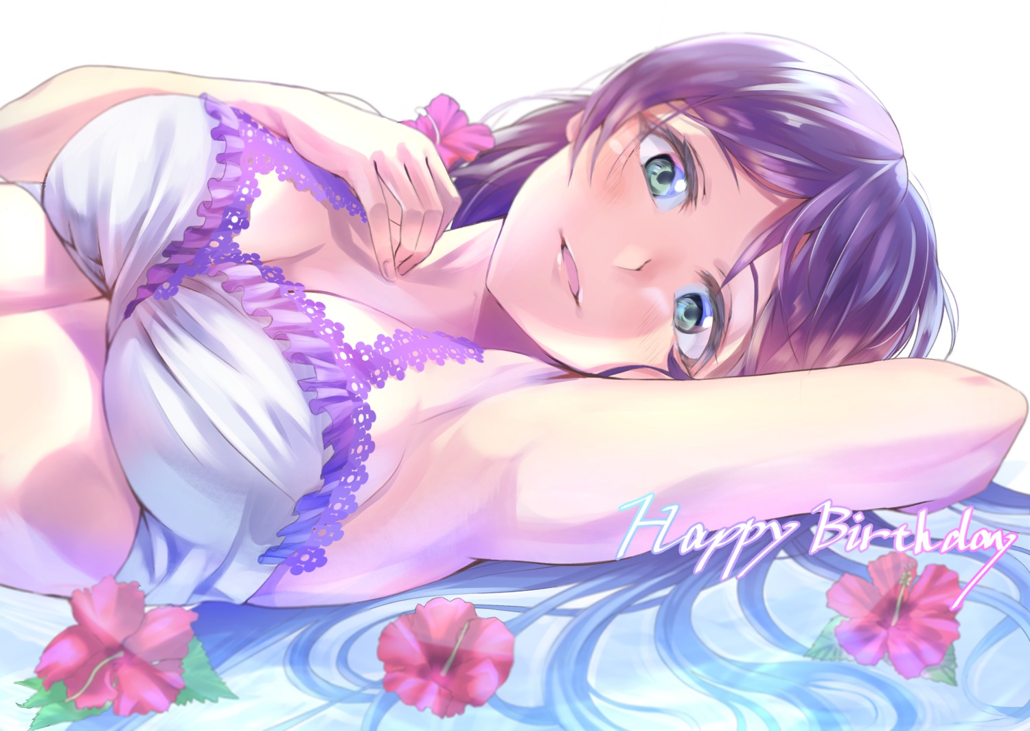 bra breast_hold cleavage love_live! shaka_(staito0515) toujou_nozomi