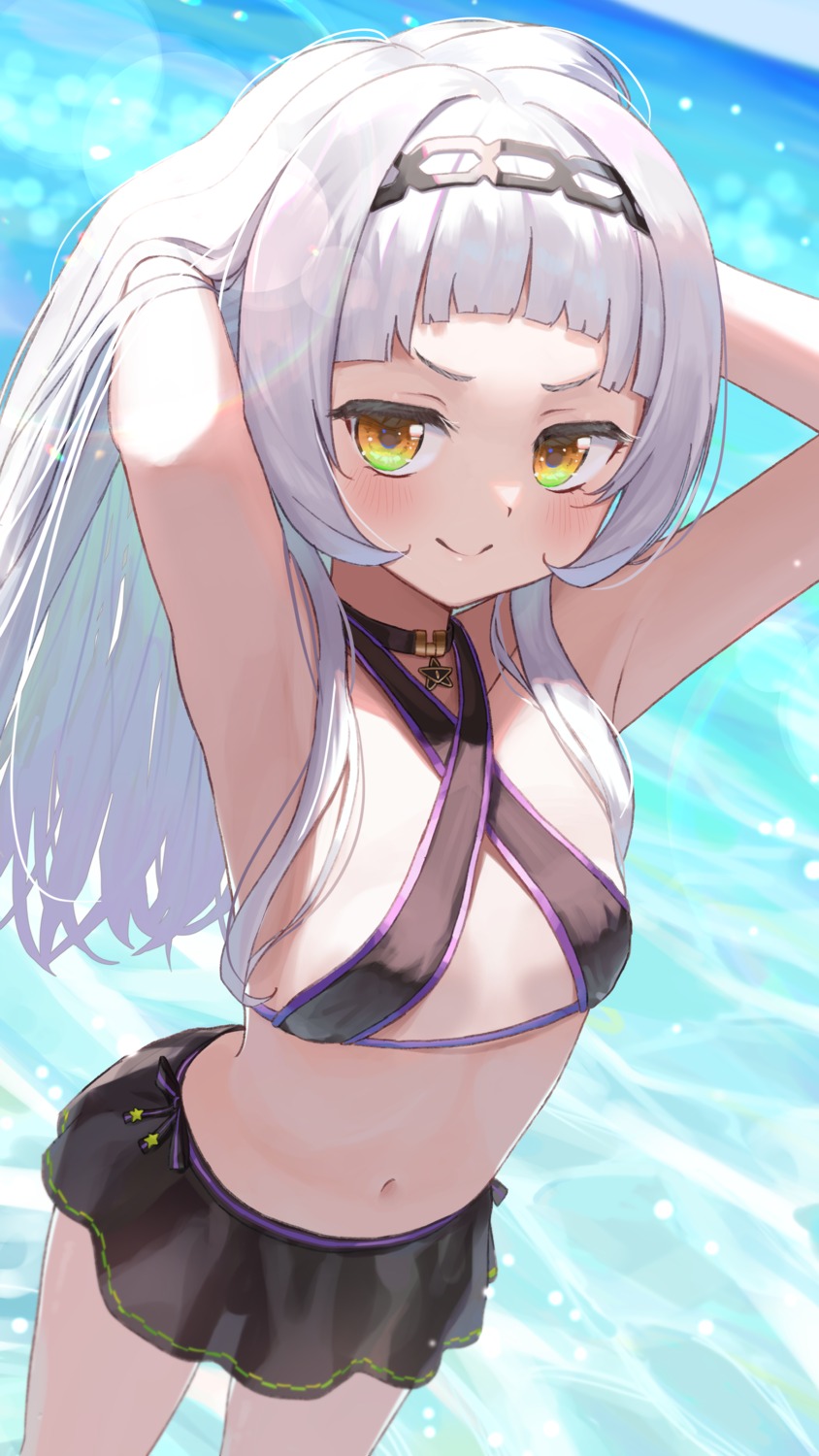 bikini erect_nipples hiraki_noboru hololive loli murasaki_shion see_through swimsuits