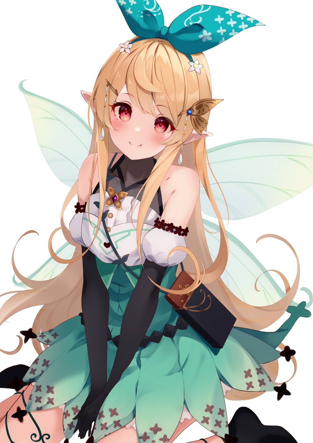 kujou_ichiso nijisanji nijisanji_en pointy_ears pomu_rainpuff wings