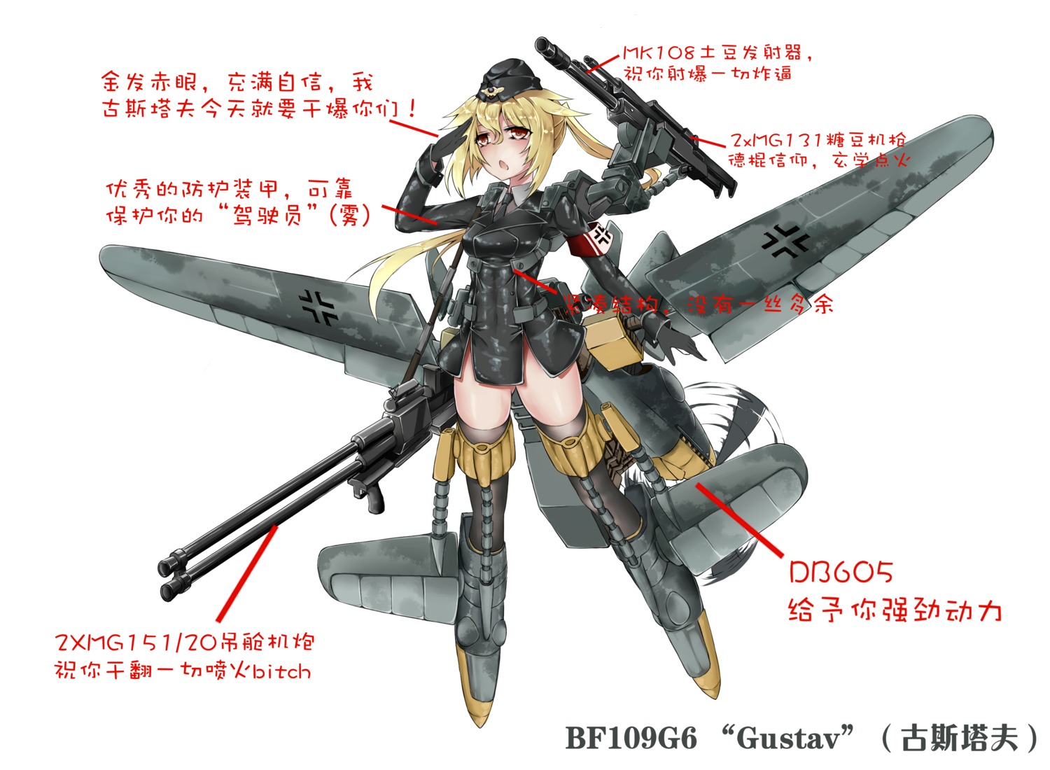 anotoki_ashi gun mecha_musume thighhighs uniform