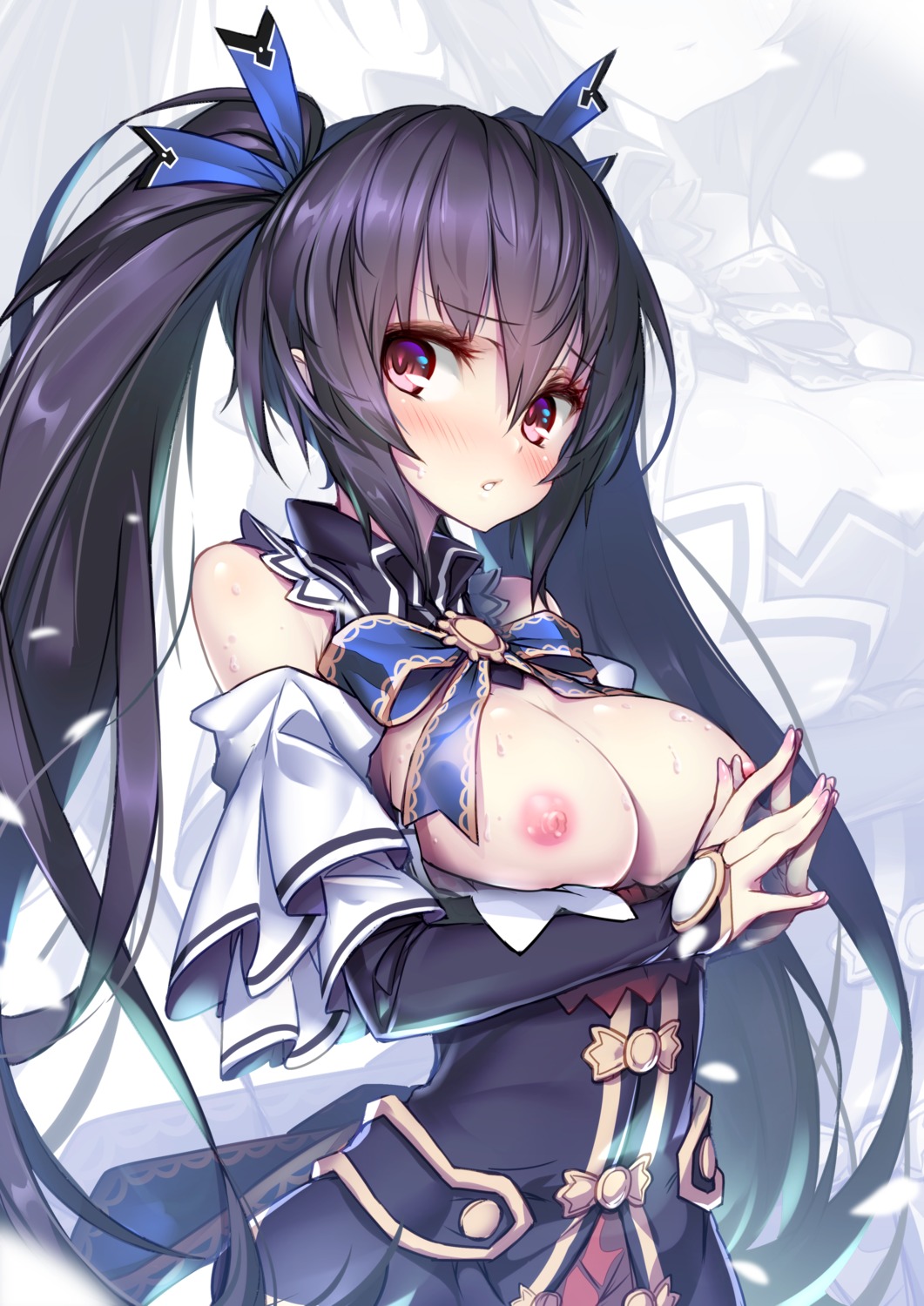 breasts choujigen_game_neptune hong_(white_spider) nipples no_bra noire