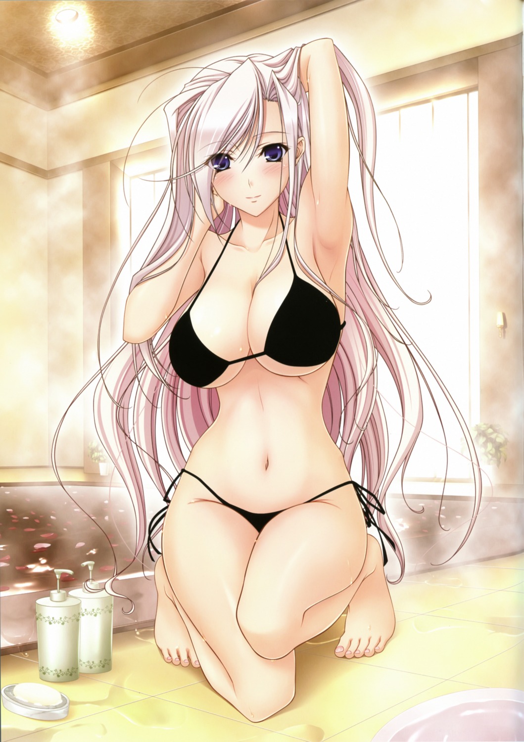 bikini charlotte_hazelrink cleavage feet komori_kei princess_lover! swimsuits wet