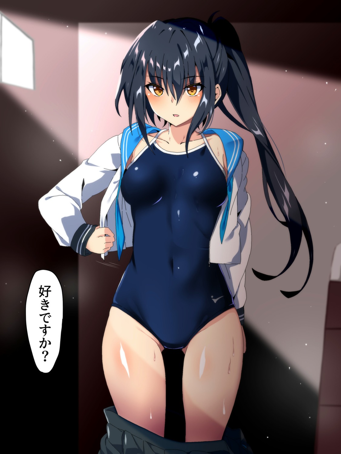 school_swimsuit sebunsu seifuku swimsuits undressing