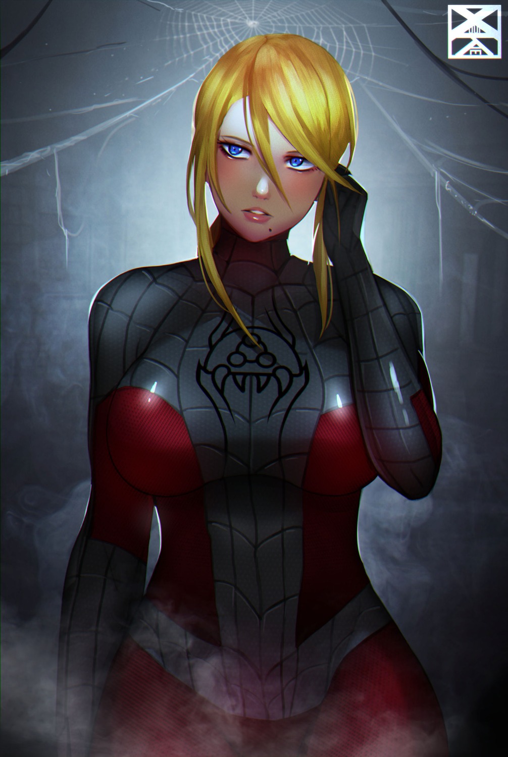 bodysuit marvel metroid metroid_(creature) samus_aran spiderman spiderman_(character) xuuikie_ashe