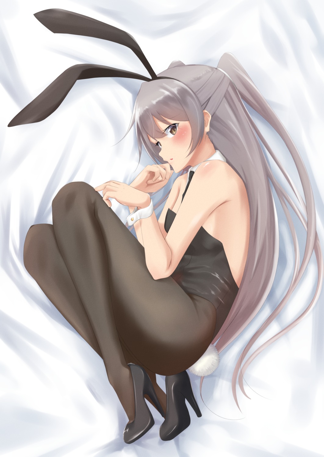 amatsukaze_(kancolle) animal_ears bunny_ears bunny_girl heels joji kantai_collection pantyhose tail