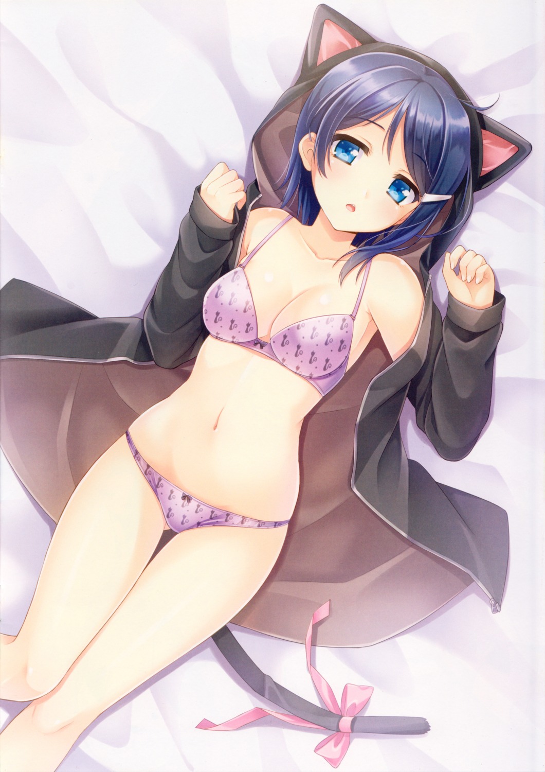 animal_ears bra cleavage k+y=k k-ko mizutani_eri nekomimi pantsu tail the_idolm@ster the_idolm@ster_dearly_stars