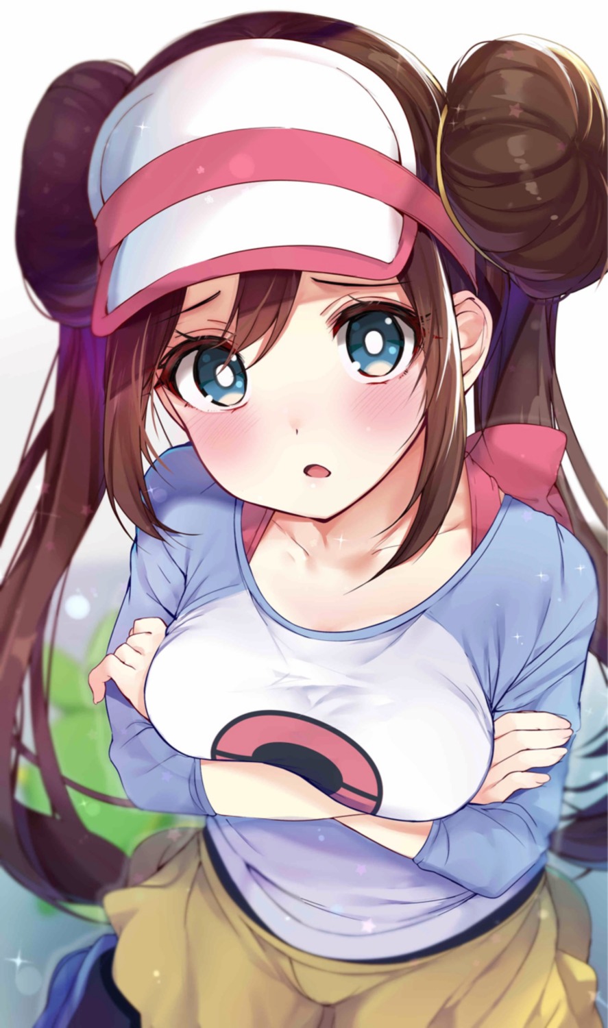 breast_hold mei_(pokemon) pokemon pokemon_b2w2 rouka