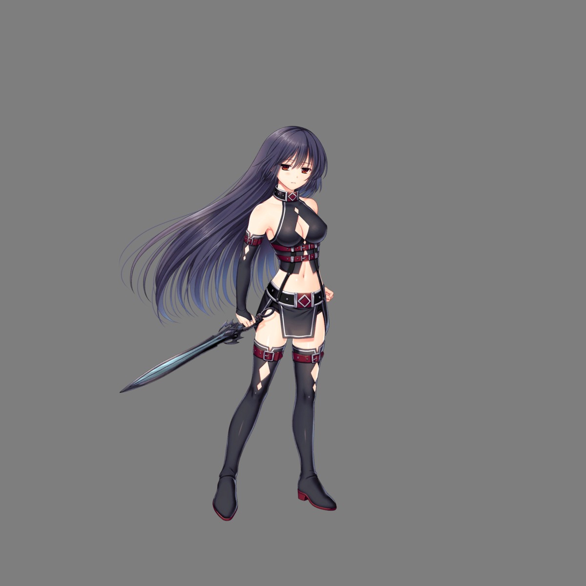 cleavage hagino_kouta heels hoshi_no_girls_odyssey sword thighhighs transparent_png