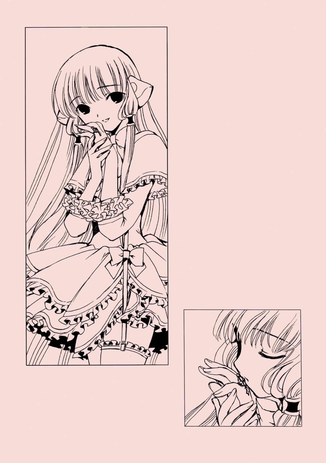 chii chobits clamp monochrome