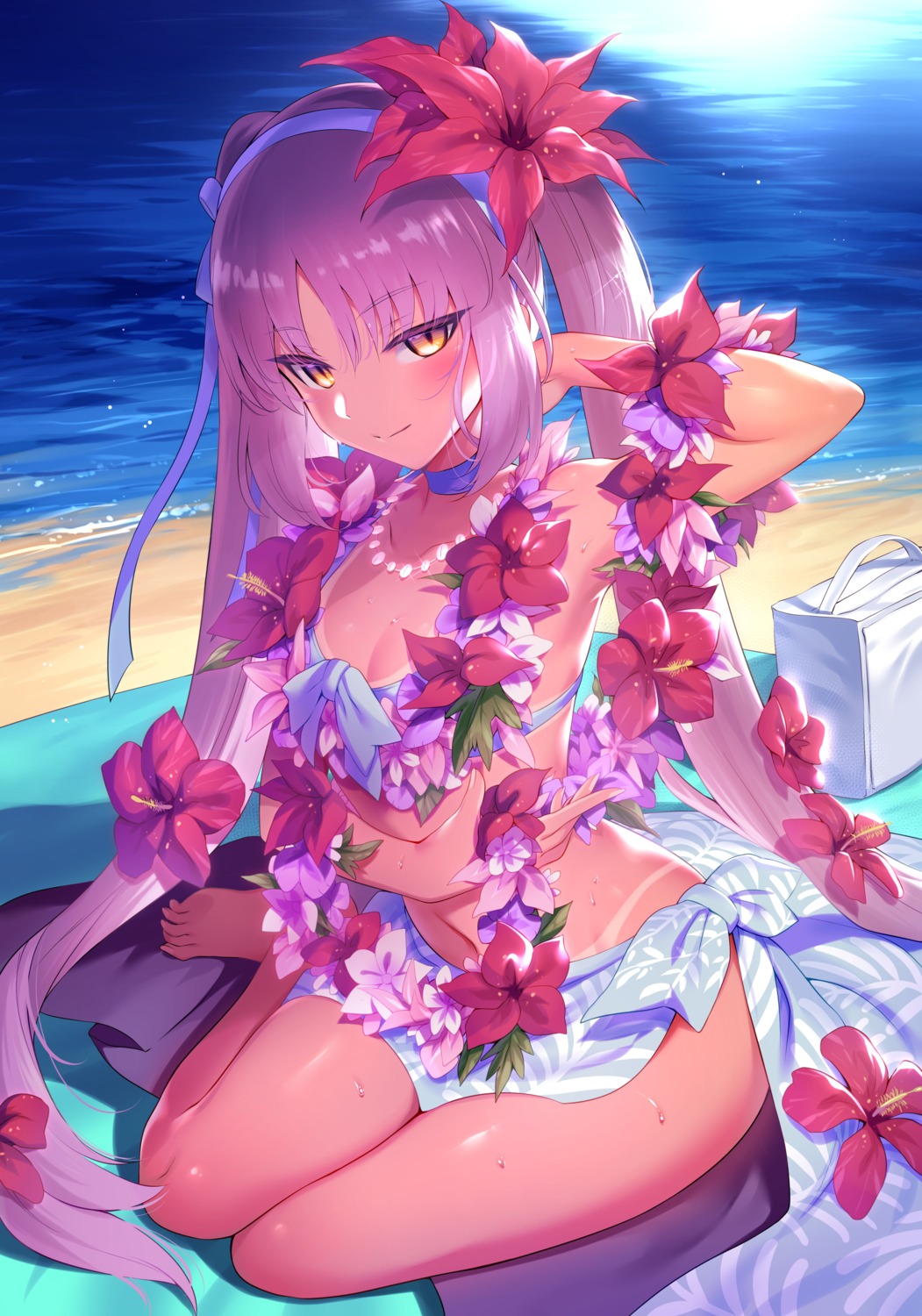 bikini cleavage euryale fate/grand_order rogia swimsuits tan_lines