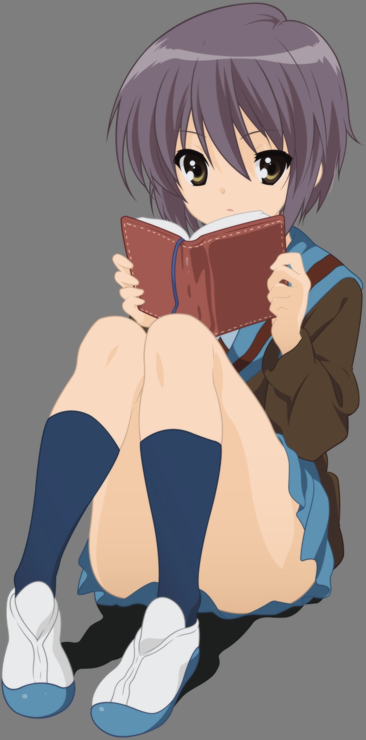 nagato_yuki seifuku suzumiya_haruhi_no_yuuutsu transparent_png vector_trace