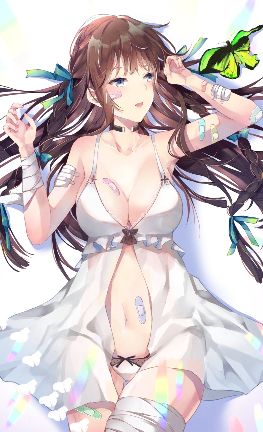 bandages bandaid cleavage lingerie pantsu sakippo_(sakippo0)