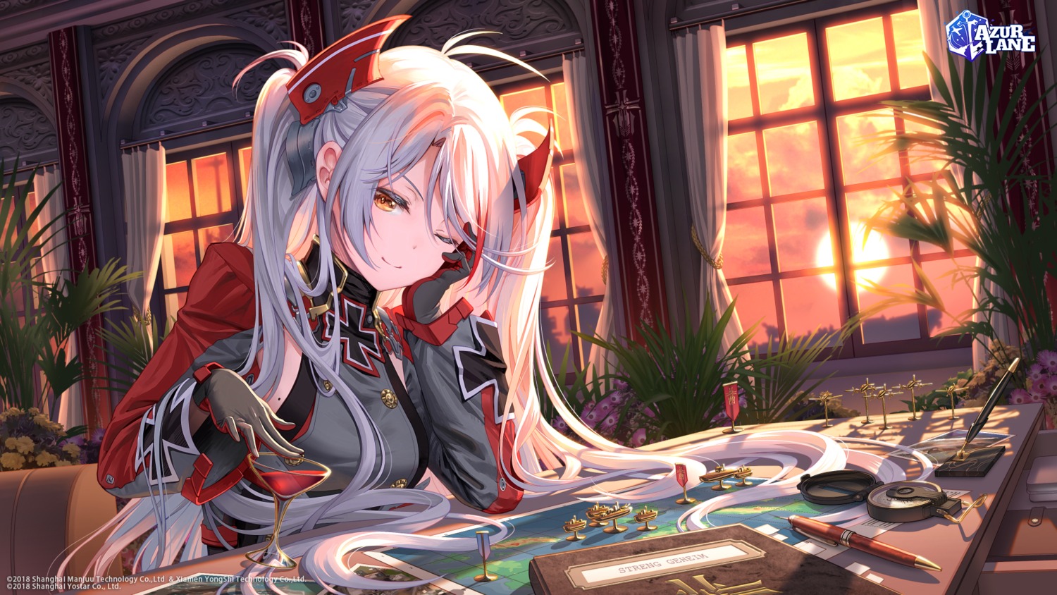 azur_lane pinakes prinz_eugen_(azur_lane) uniform wallpaper