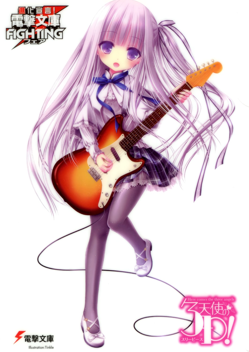 card dress goto_jun guitar heels pantyhose tenshi_no_three_piece! tinkle