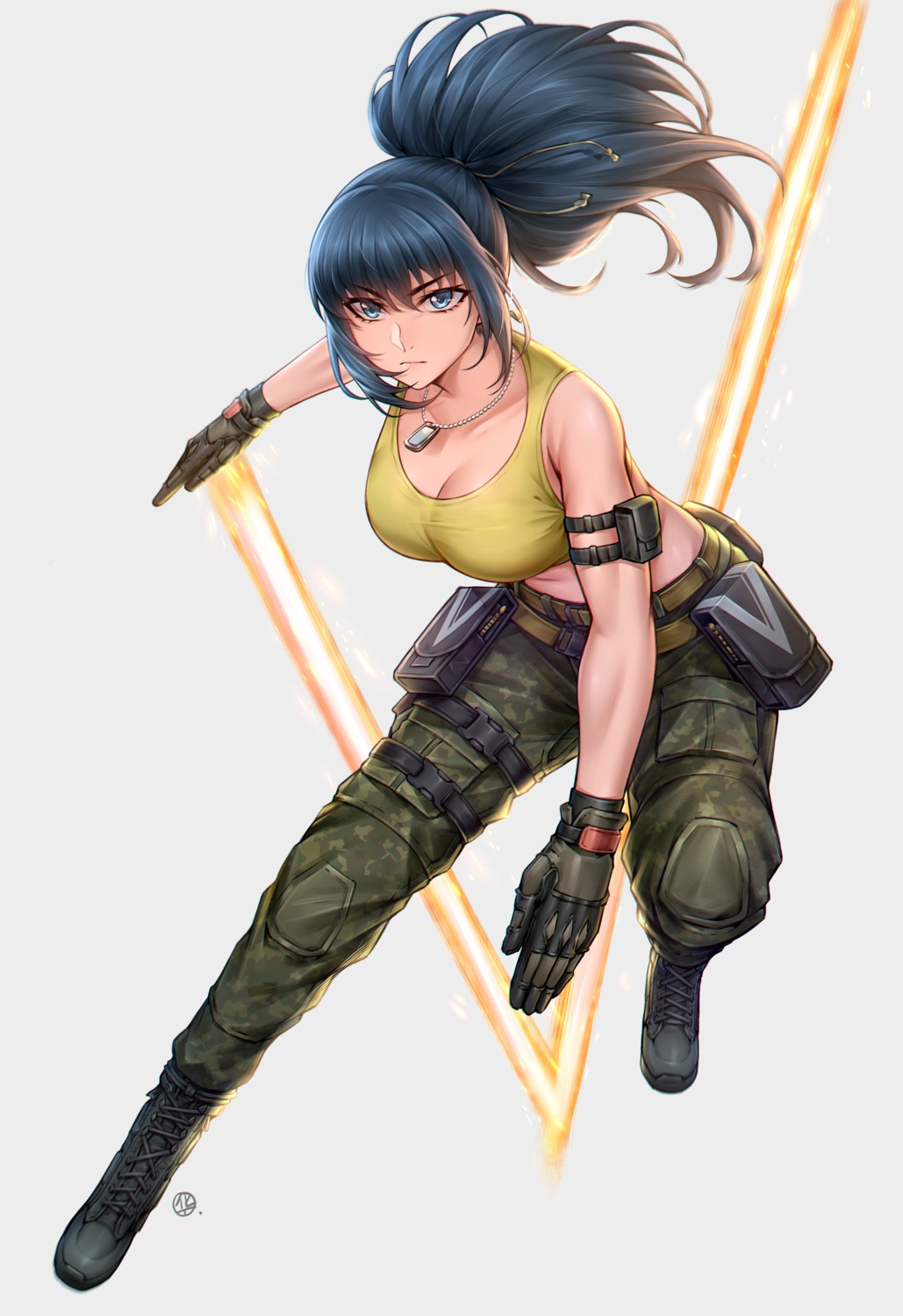 cleavage garter hua-j king_of_fighters leona_heidern