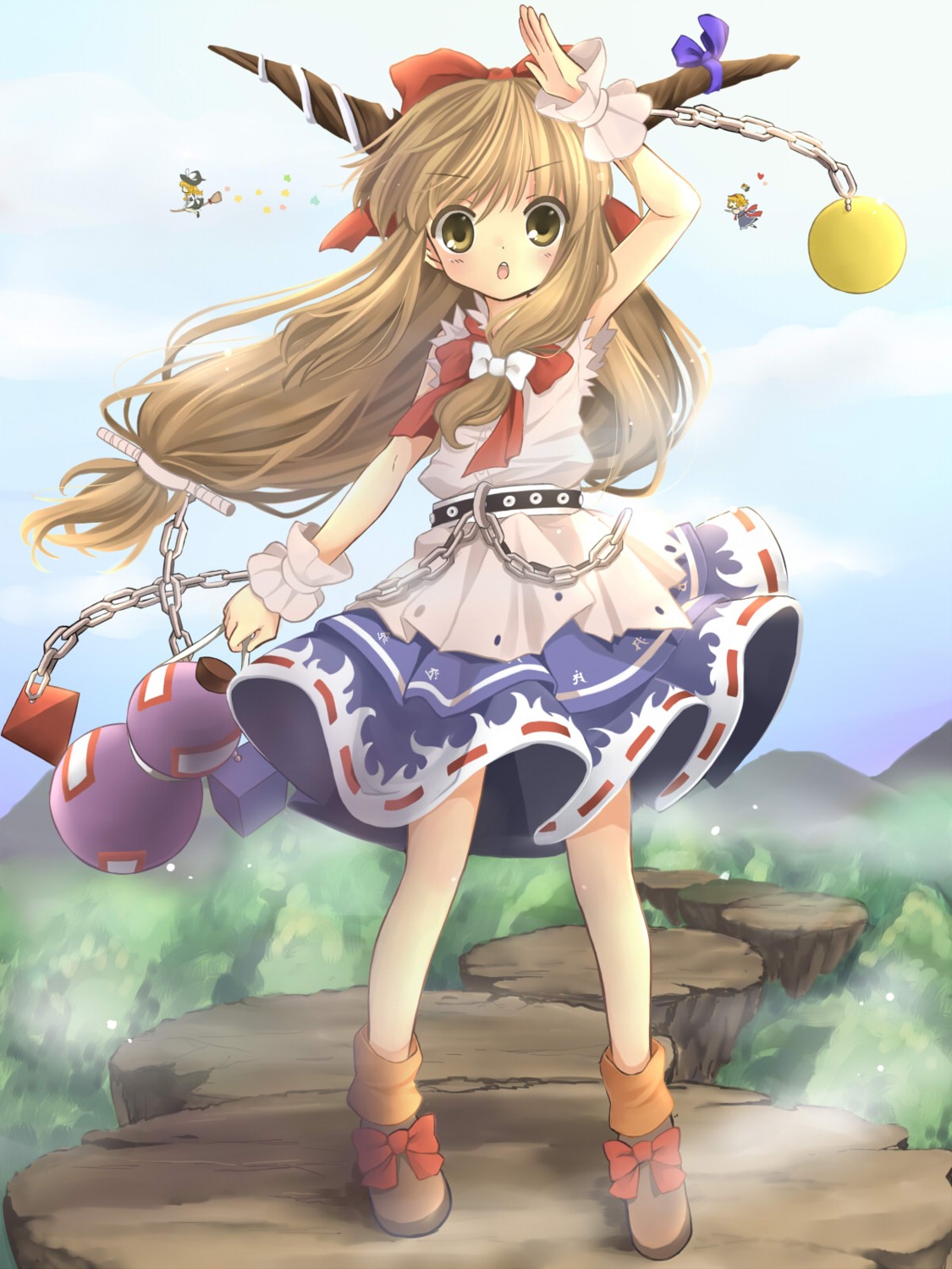 alice_margatroid hanabana_tsubomi ibuki_suika kirisame_marisa touhou