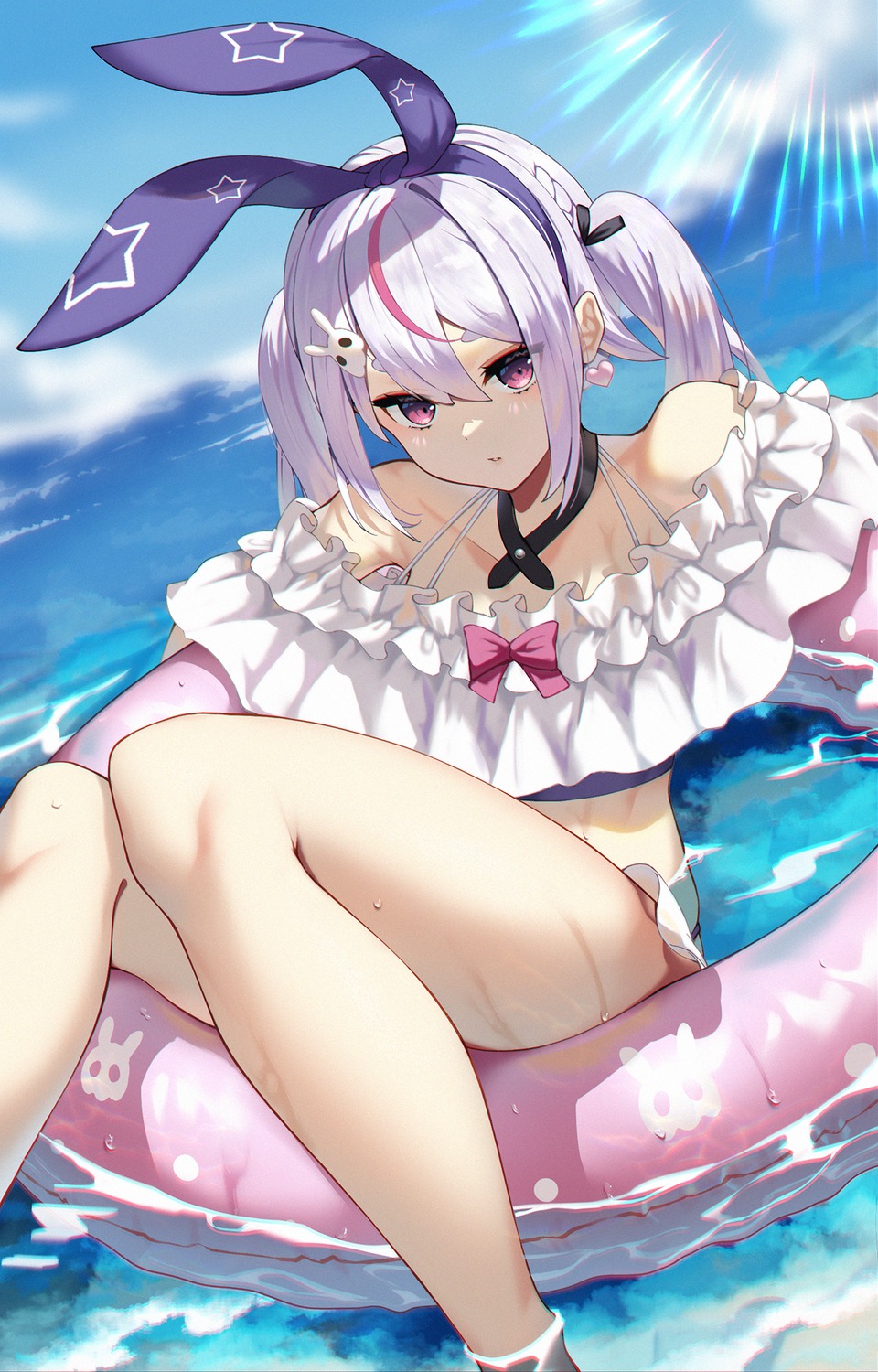 animal_ears bikini bunny_ears shioneko_(0202) swimsuits tosaki_mimi vspo! wet