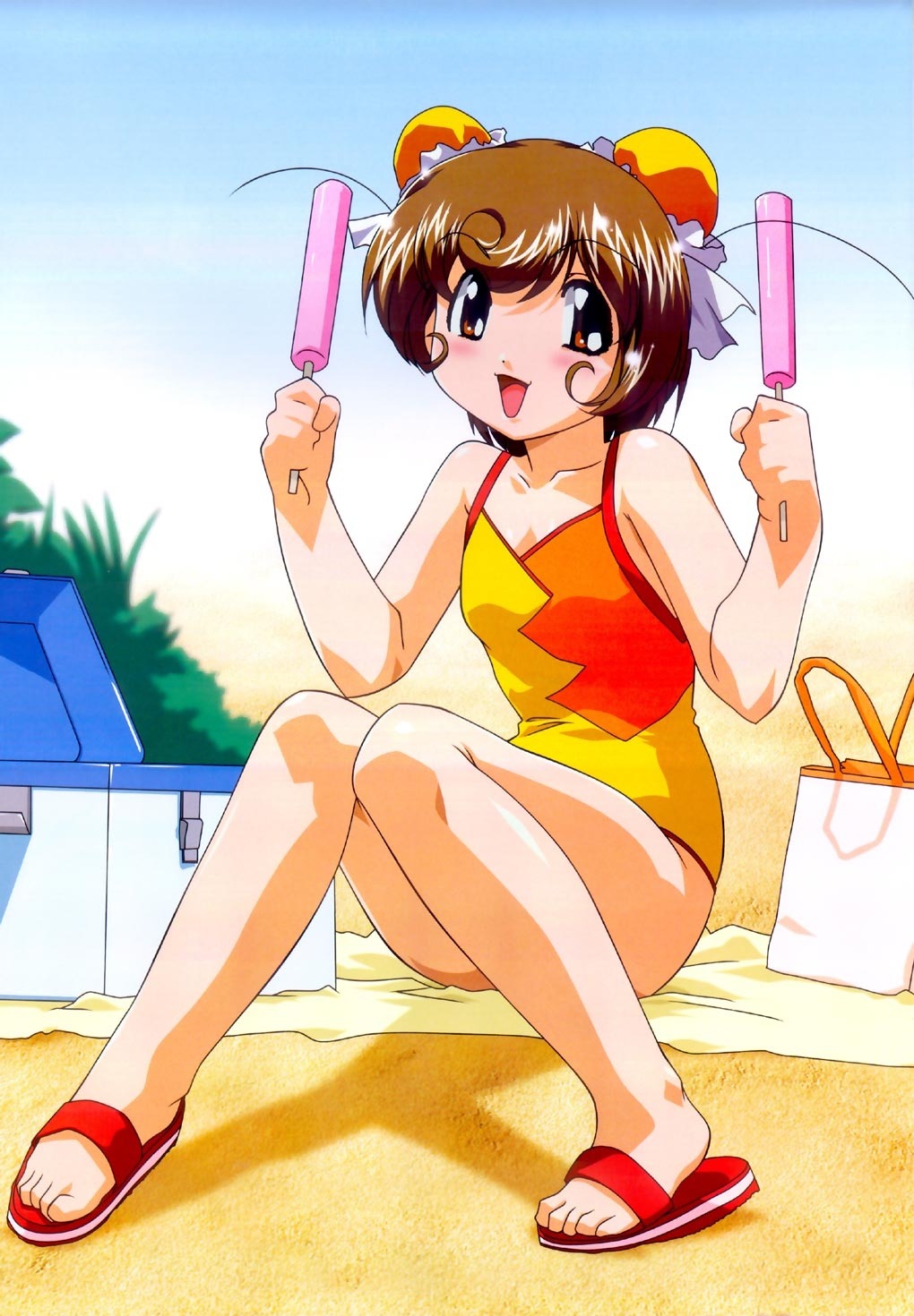 feet hamster_no_kurumi kobayashi_takashi swimsuits tenshi_no_shippo