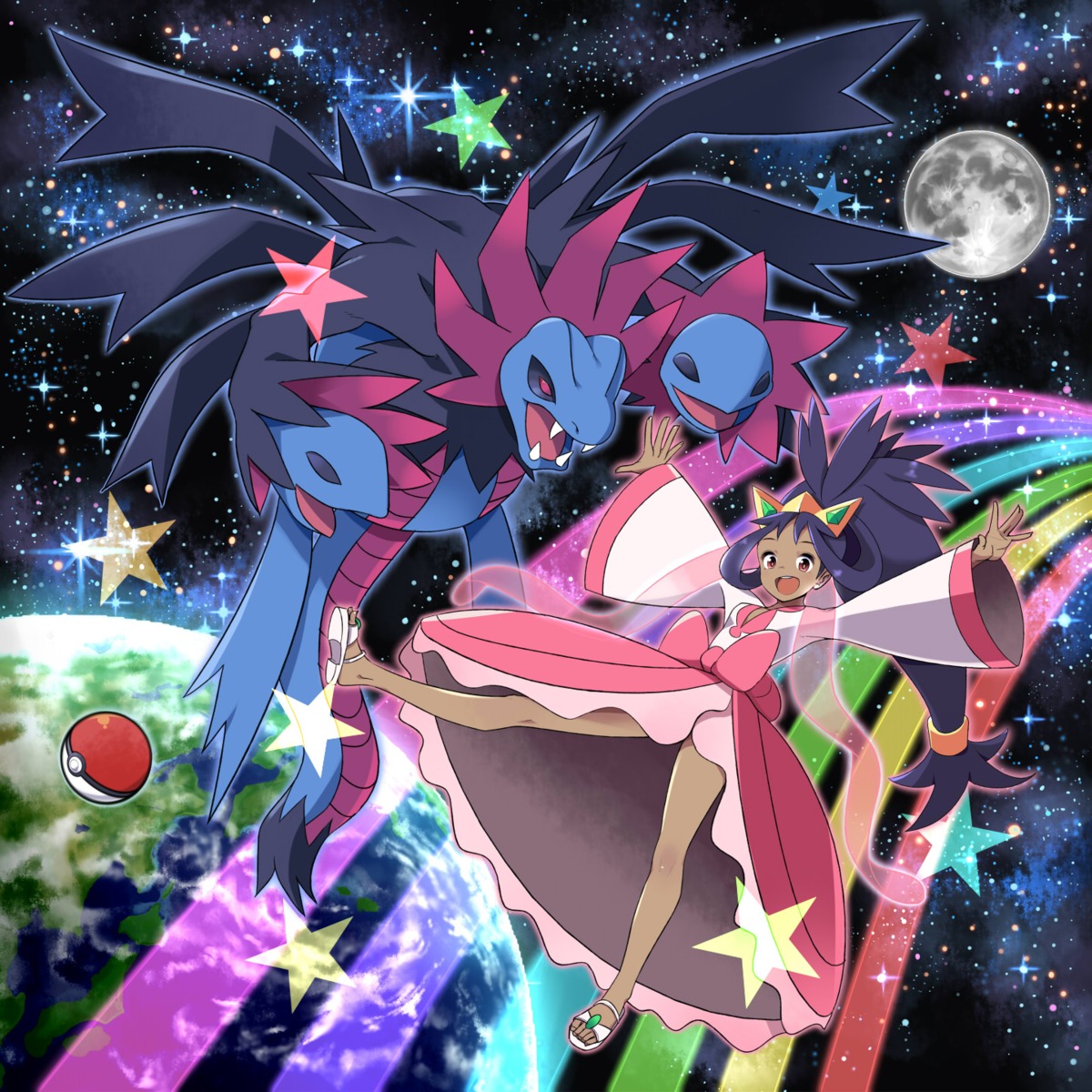 dress hydreigon iris_(pokemon) pokemon pokemon_b2w2 tm_(hanamakisan)