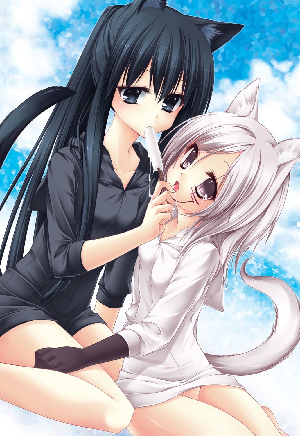 animal_ears bottomless genderswap nekomimi sagami_rin tail