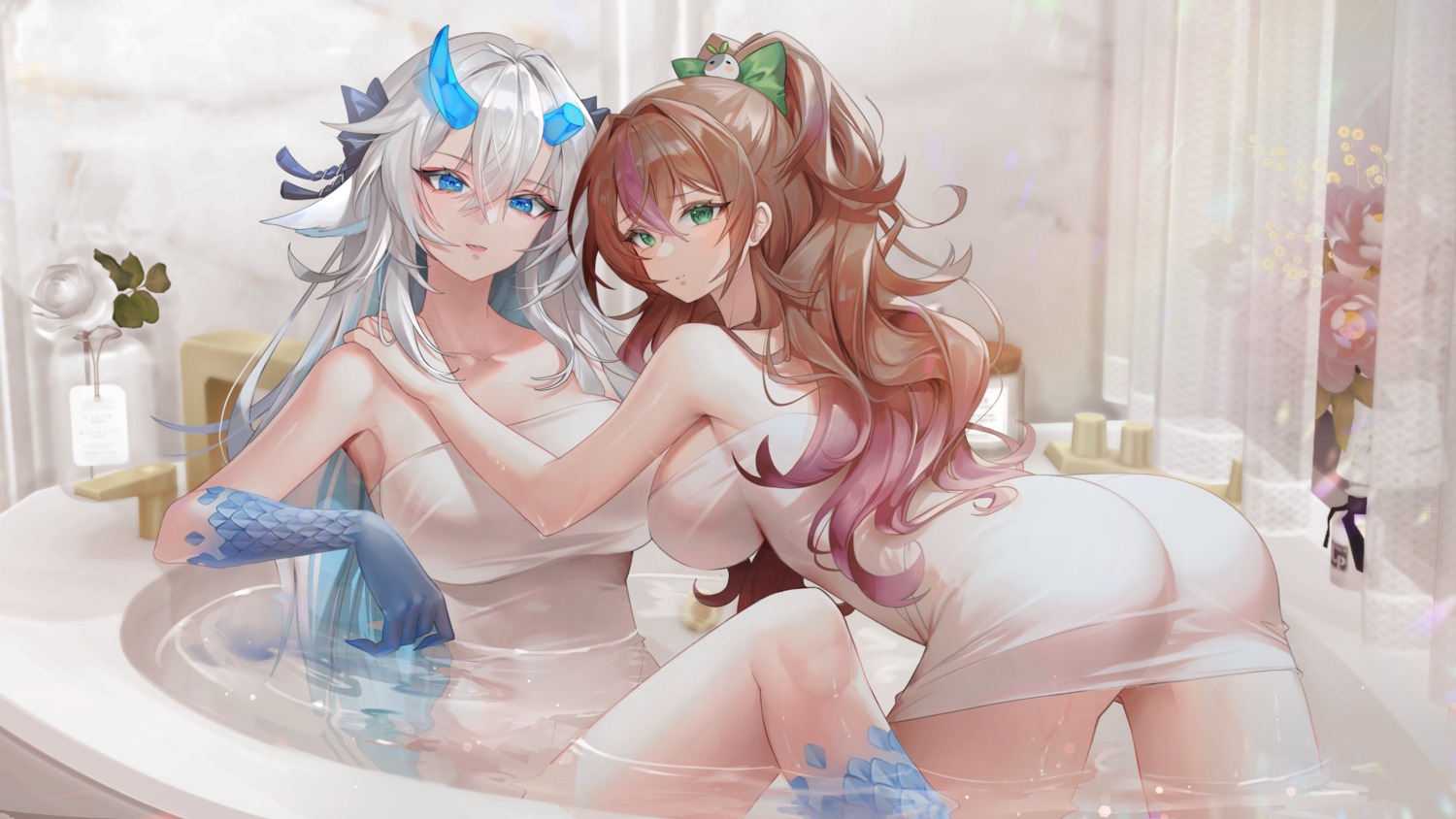 ass bathing horns towel wet whois yuri