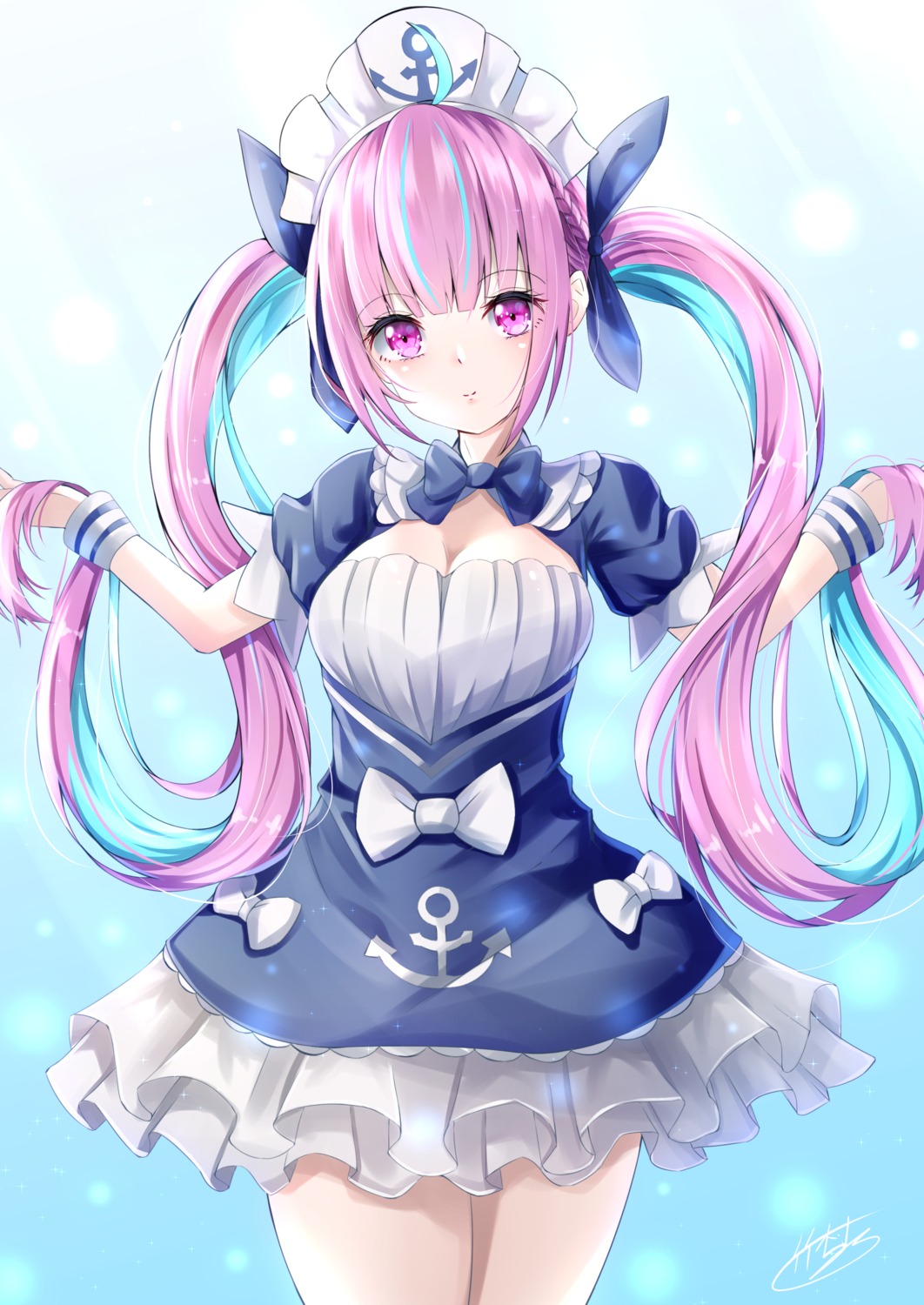 hololive maid minato_aqua takemura_kou