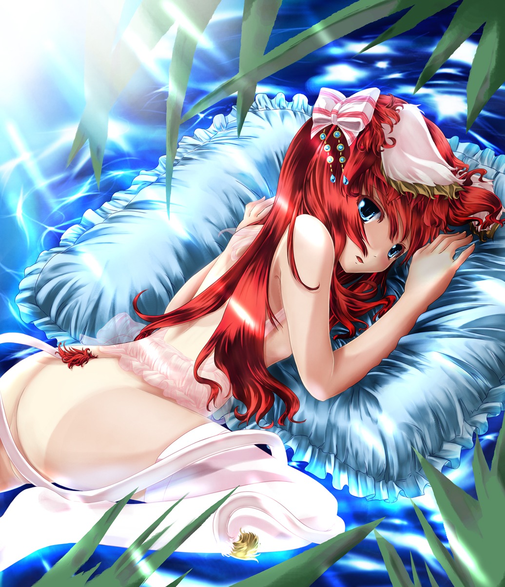 animal_ears bottomless no_bra r0g0b0 tail tan_lines thighhighs