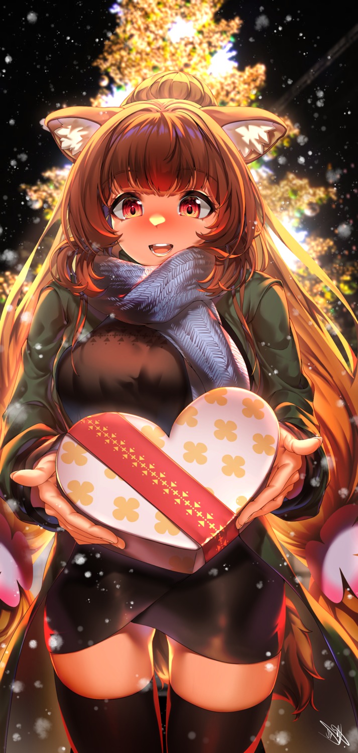 acuma animal_ears raphtalia tail tate_no_yuusha_no_nariagari thighhighs valentine