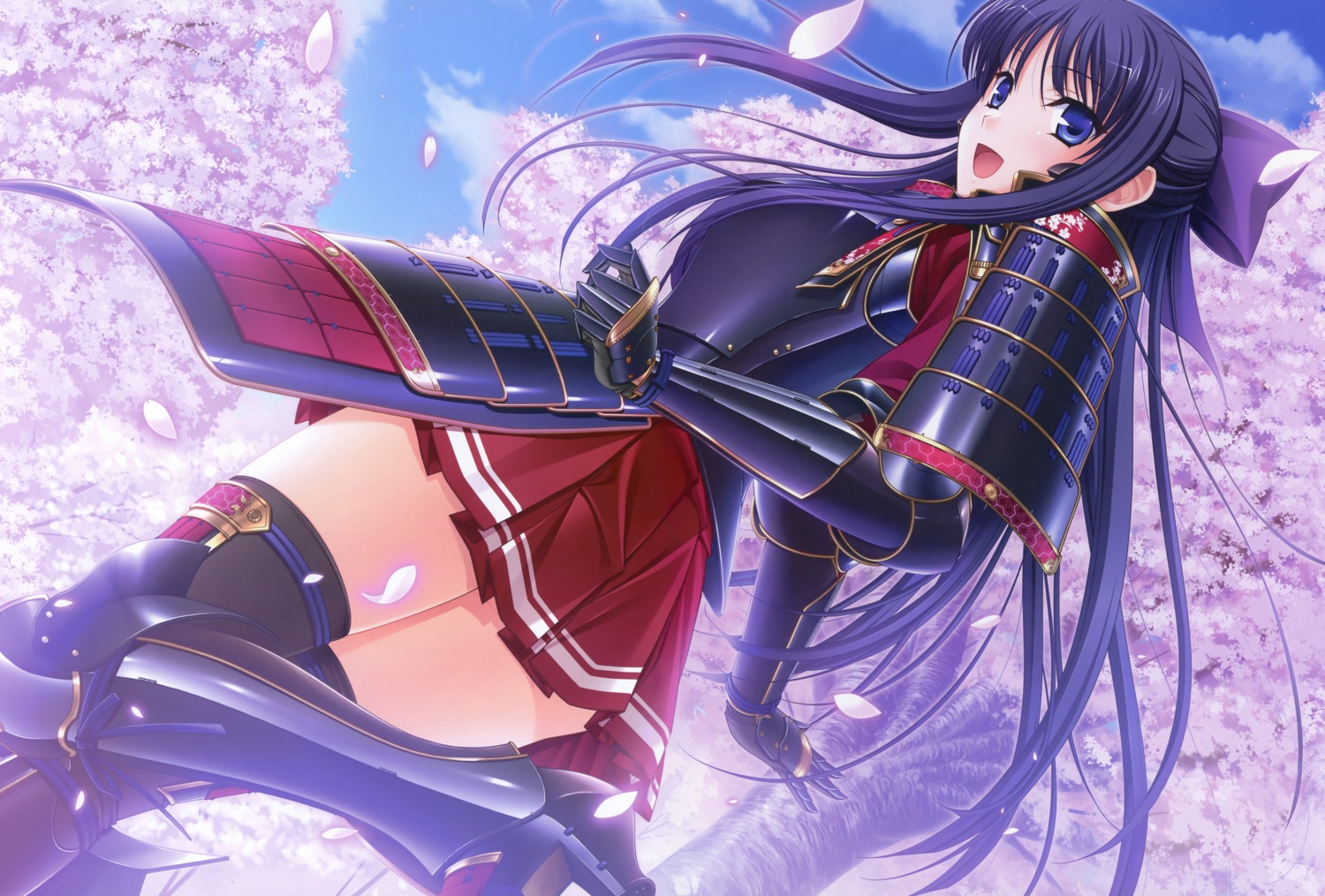 armor detexted komori_kei photoshop ryuuzouji_akane thighhighs walkure_romanze