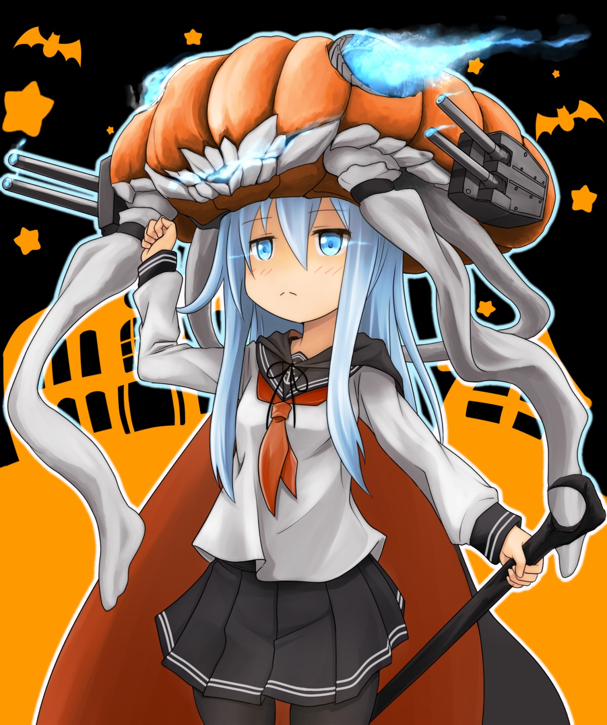 cosplay halloween hibiki_(kancolle) kantai_collection pantyhose seifuku tr-6 wo-class_aircraft_carrier