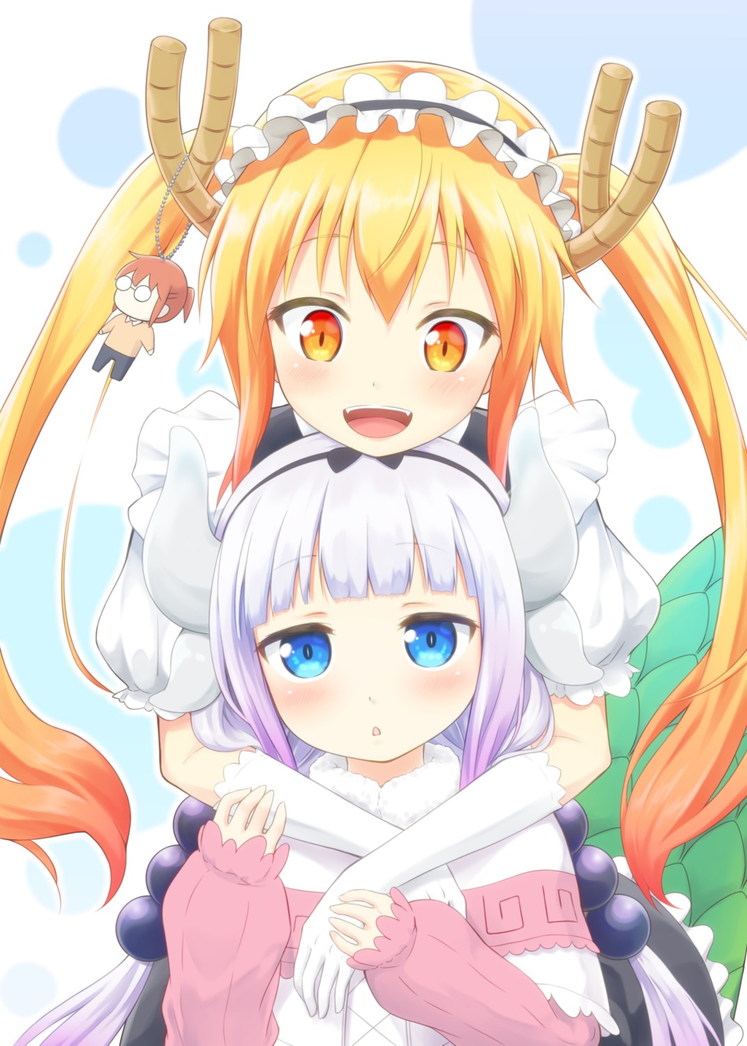 horns kanchan_(kanchan220) kanna_kamui kobayashi-san_chi_no_maid_dragon kobayashi_(kobayashi-san_chi_no_maid_dragon) maid megane tooru_(kobayashi-san_chi_no_maid_dragon)