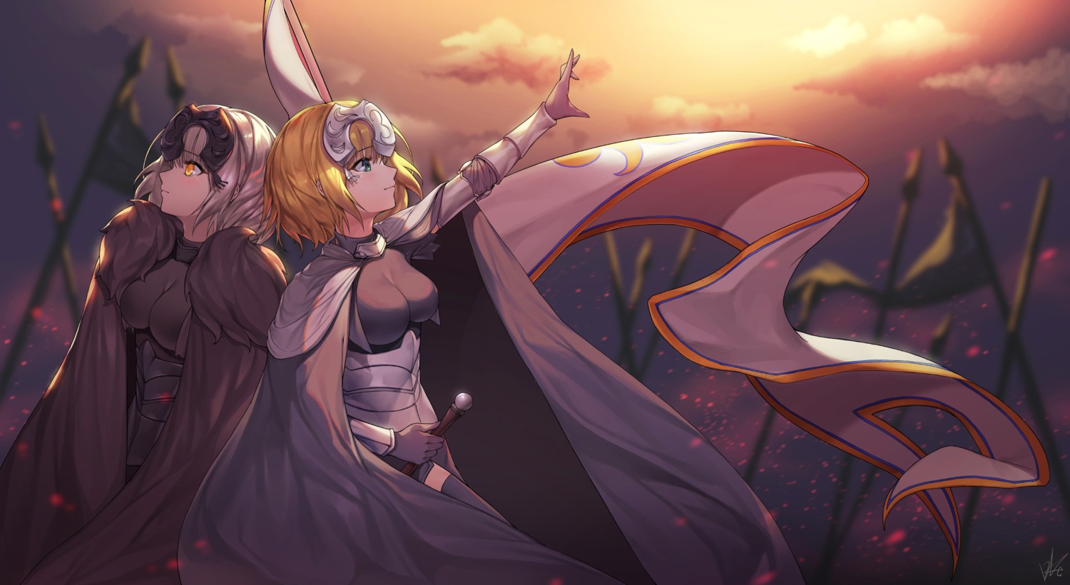 armor dduck_kong fate/grand_order jeanne_d'arc jeanne_d'arc_(alter)_(fate) sword