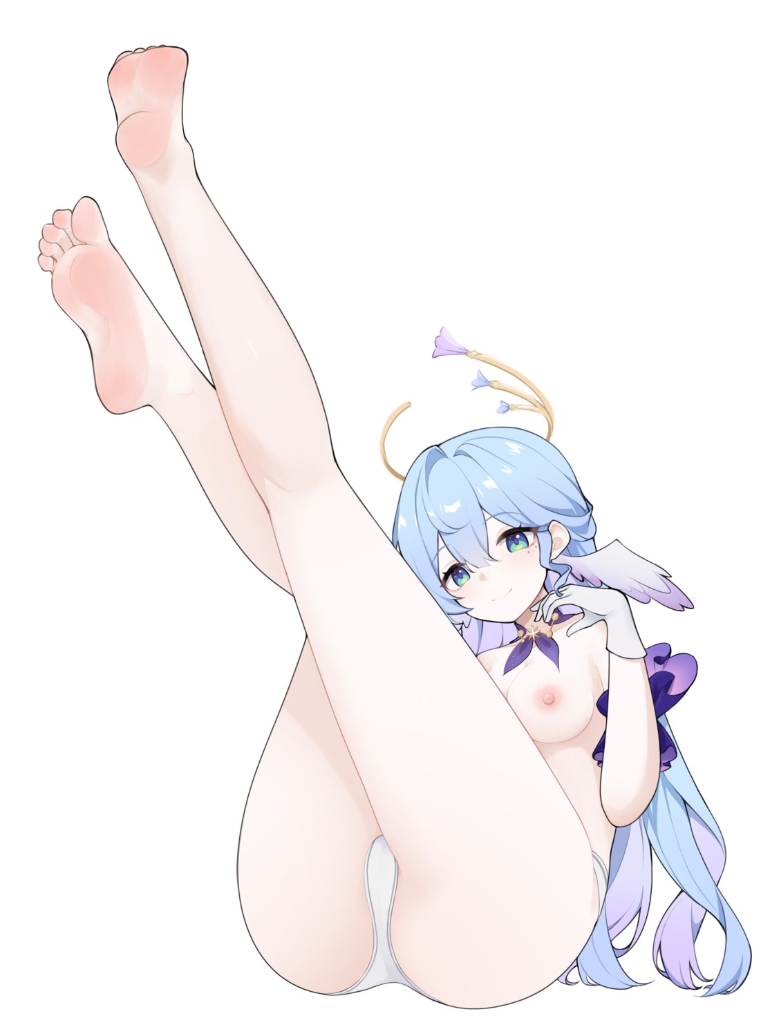 feet halo honkai:_star_rail nipples pantsu robin topless wings wl217_(nicexa111)