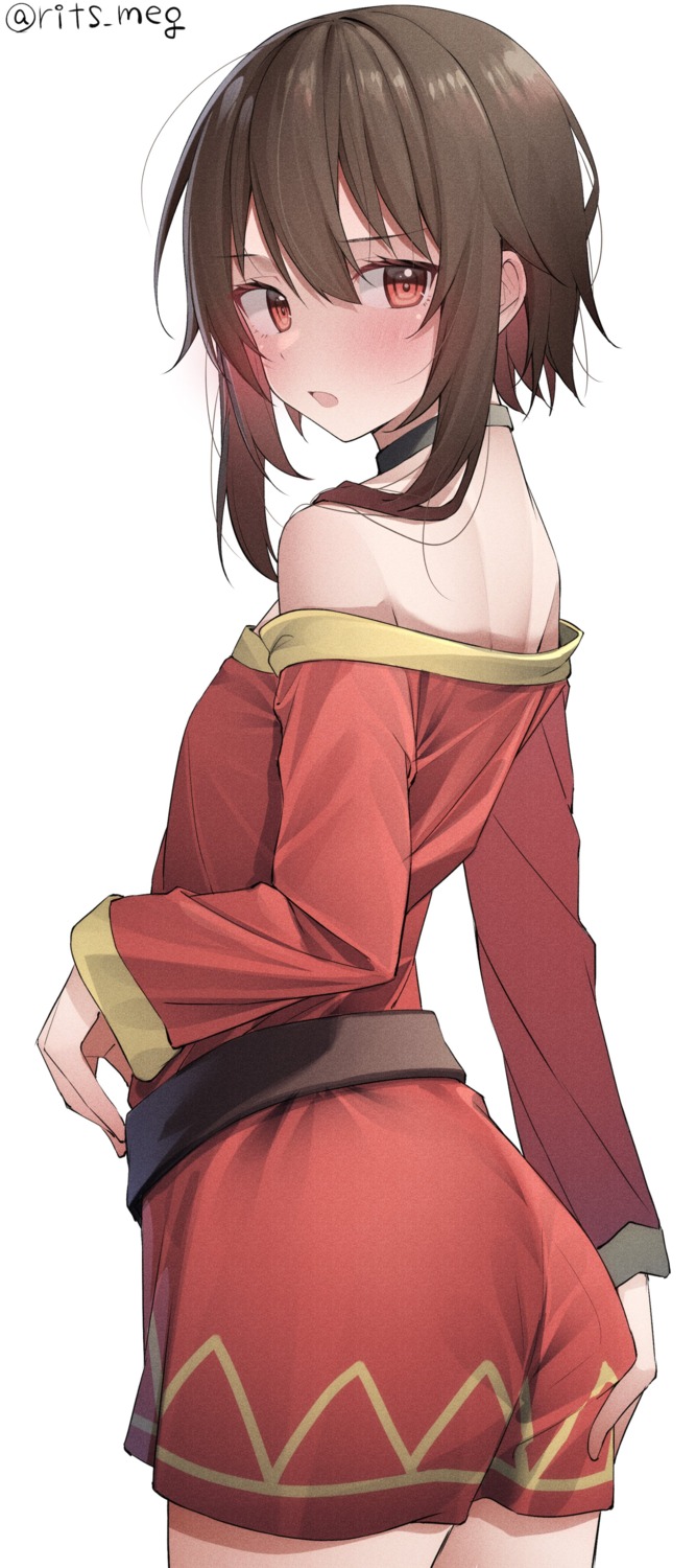 ass dress kawai_ritsu_(rits_meg) kono_subarashii_sekai_ni_shukufuku_wo! megumin no_bra