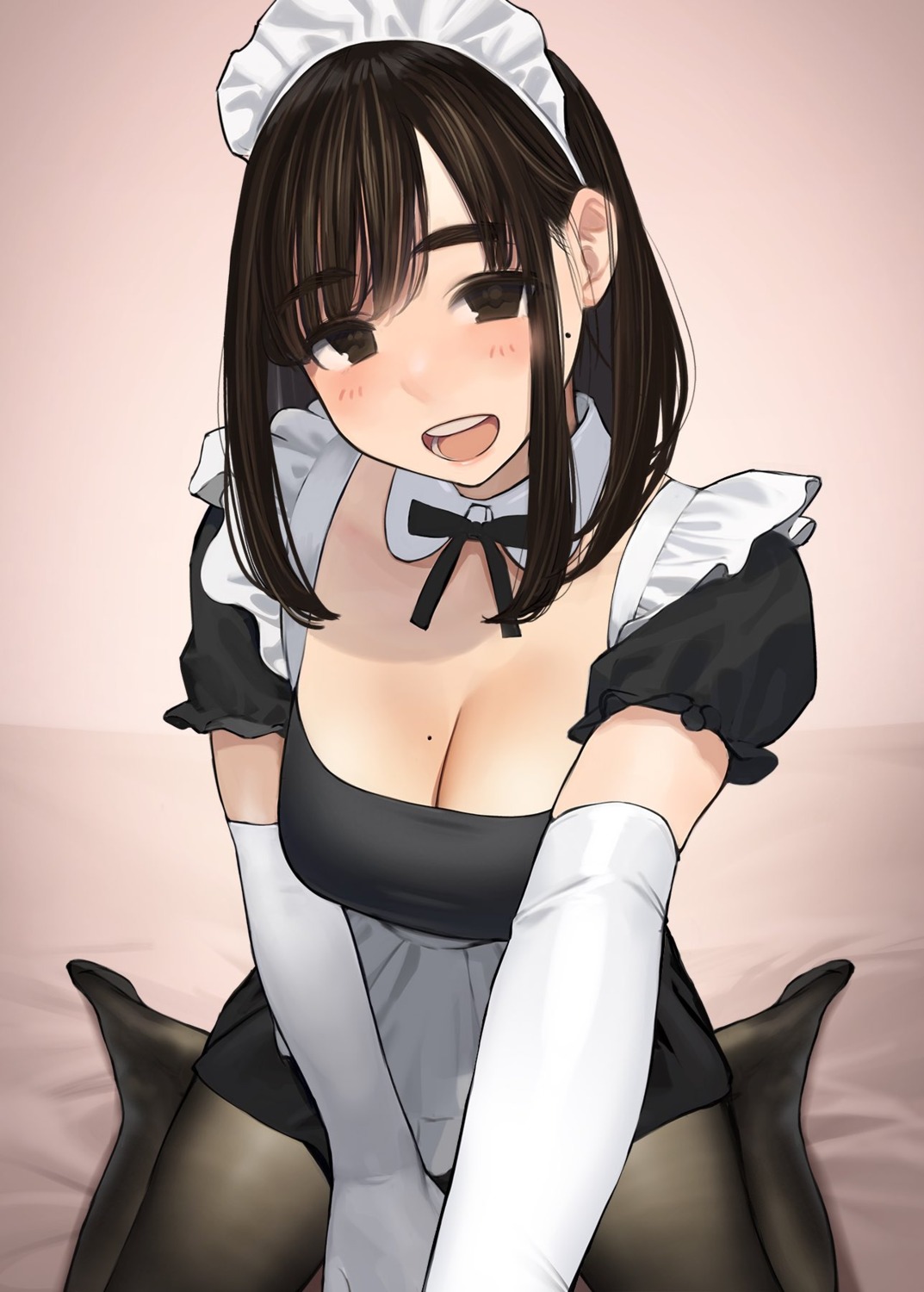 cleavage ganbare_douki-chan maid pantyhose yom