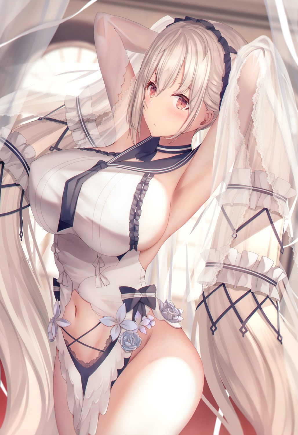 azur_lane formidable_(azur_lane) gothic_lolita liya lolita_fashion no_bra