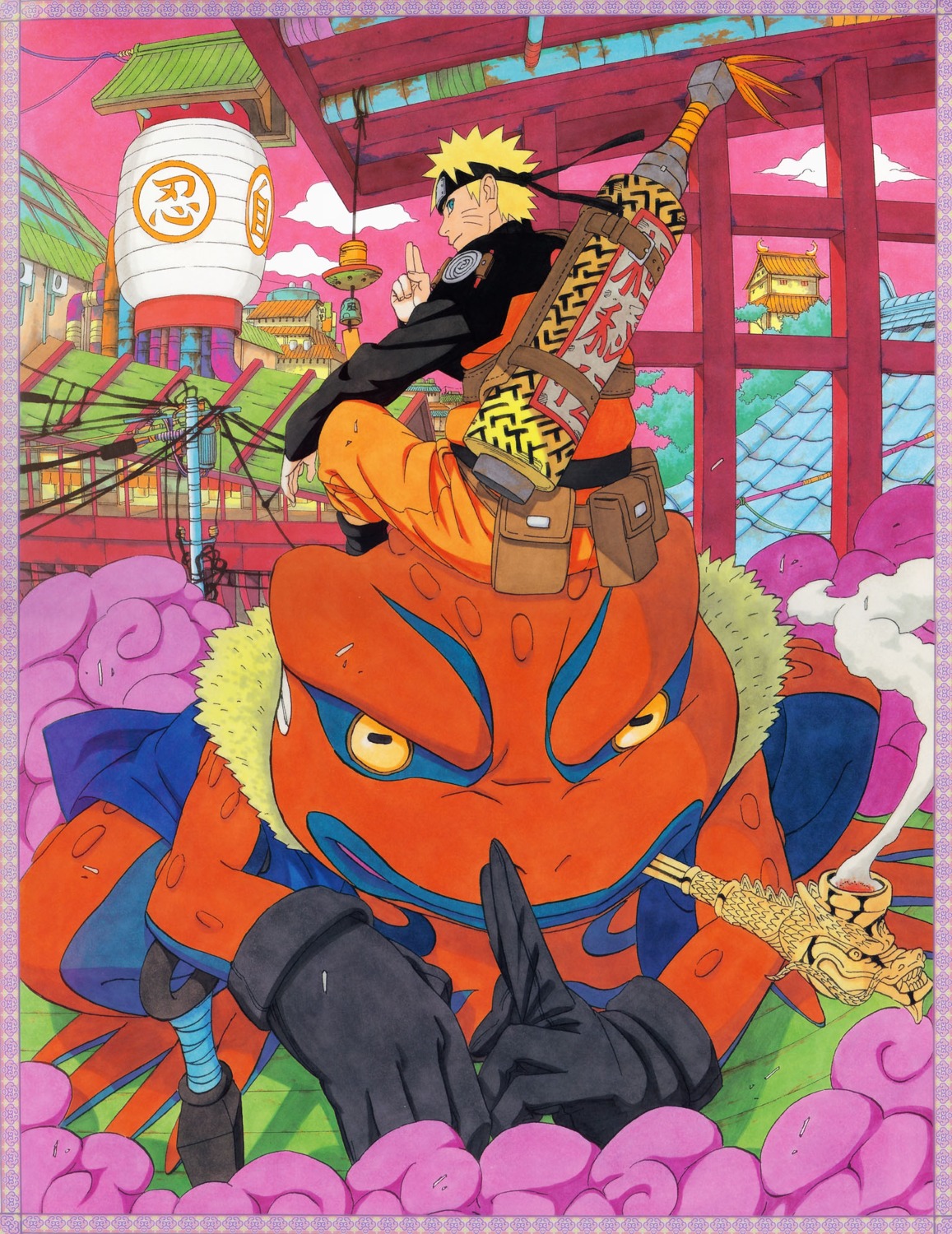 gamakichi kishimoto_masashi male naruto uzumaki_naruto