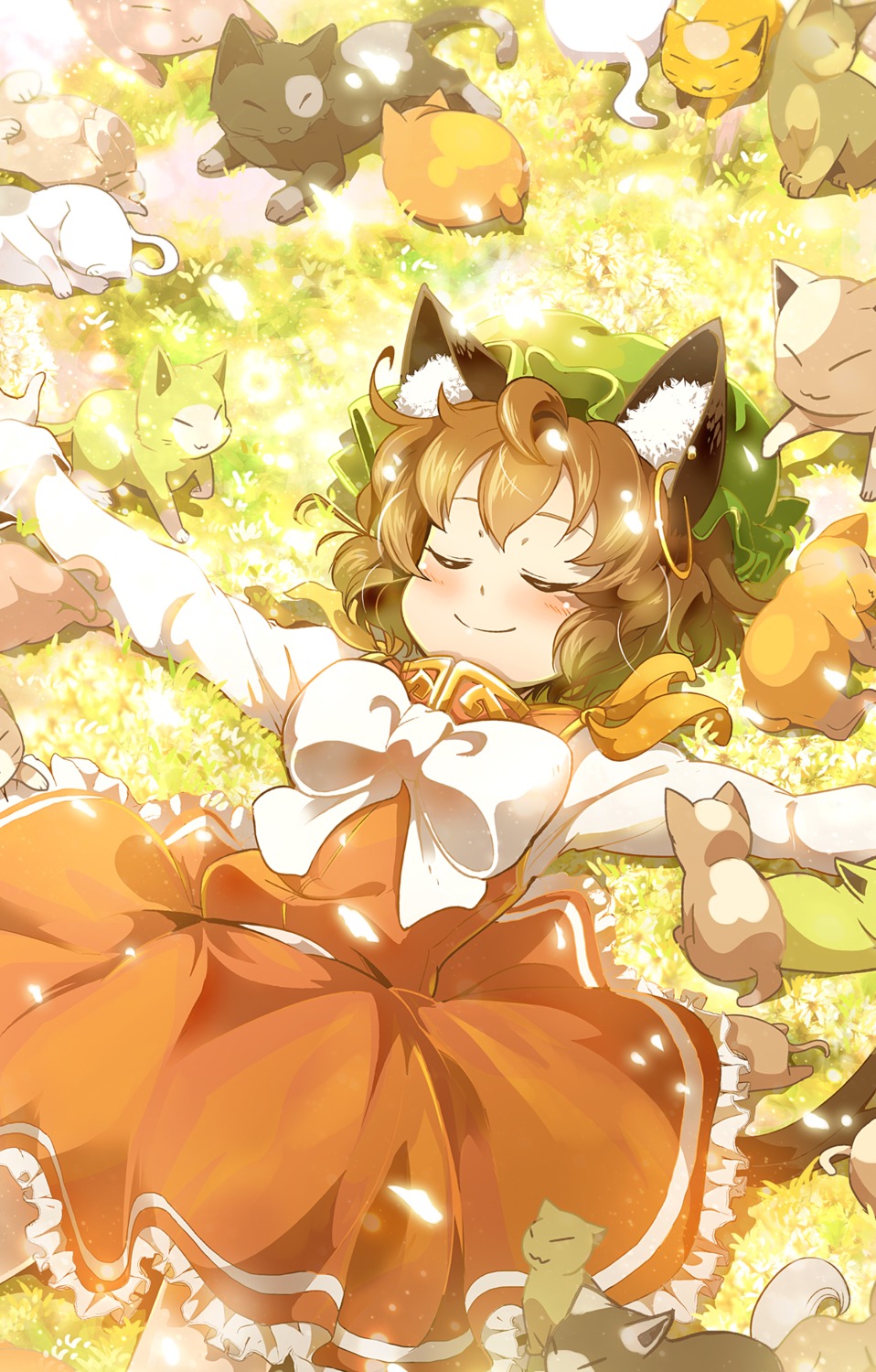 animal_ears chen ikeda_p-rou neko touhou