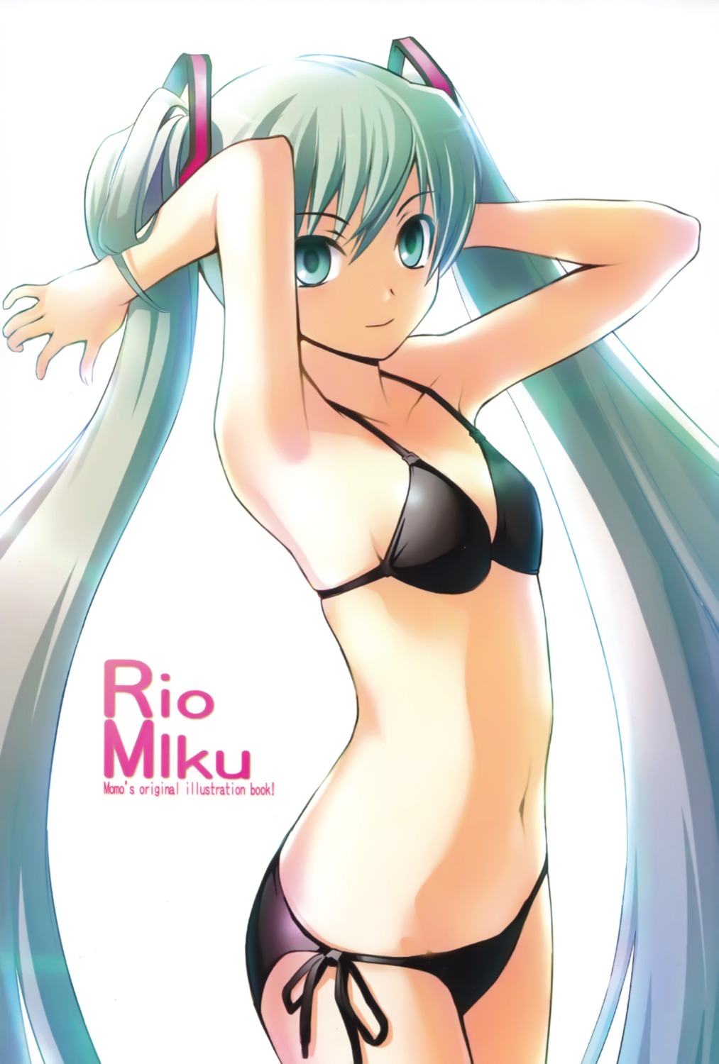 bikini hatsune_miku momo_no_page momose_hisashi swimsuits vocaloid