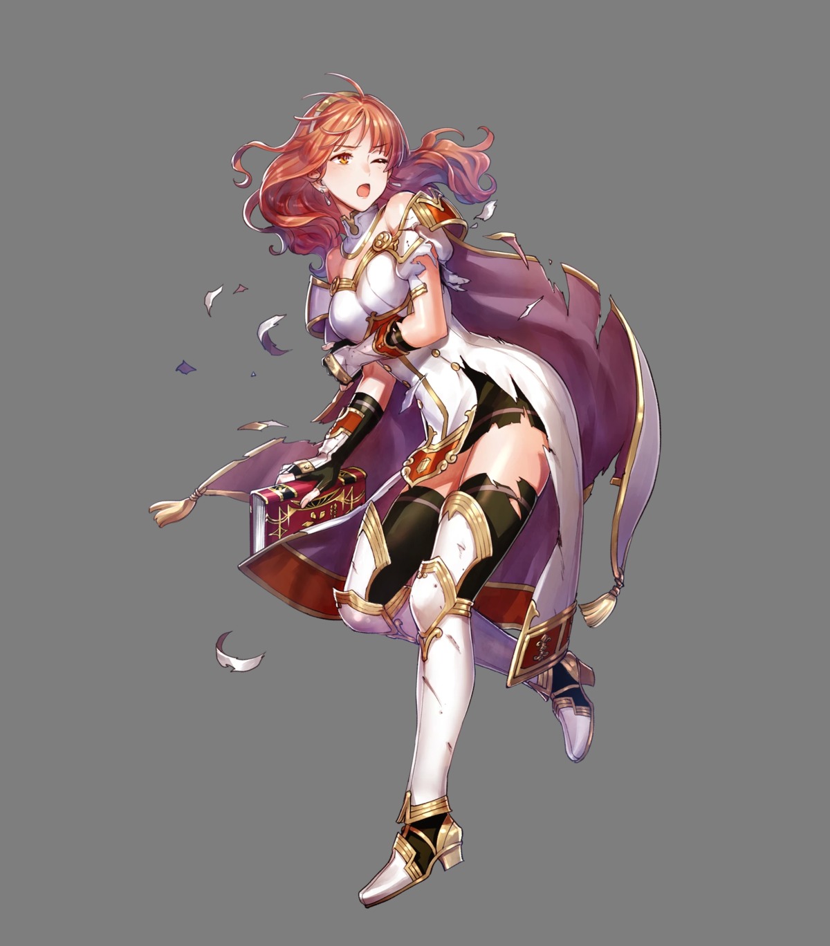 armor celica_(fire_emblem) cleavage duplicate fire_emblem fire_emblem_echoes fire_emblem_heroes fujikawa_akira heels nintendo thighhighs torn_clothes transparent_png