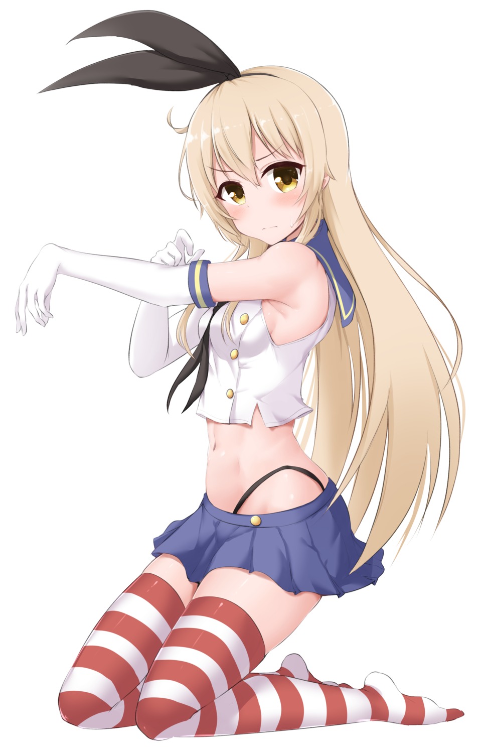 kantai_collection kirikan shimakaze_(kancolle) thighhighs