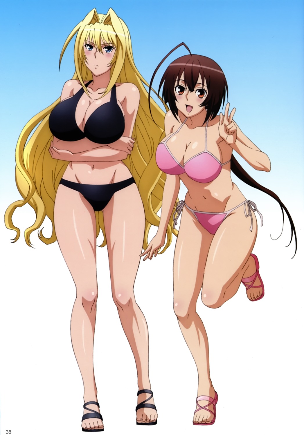 bikini breast_hold cleavage heels musubi overfiltered scanning_resolution sekirei swimsuits tsukiumi