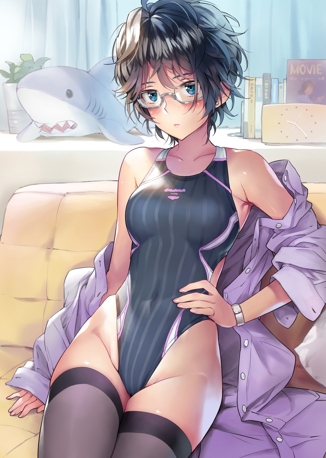 matsuda_(matsukichi) megane swimsuits thighhighs