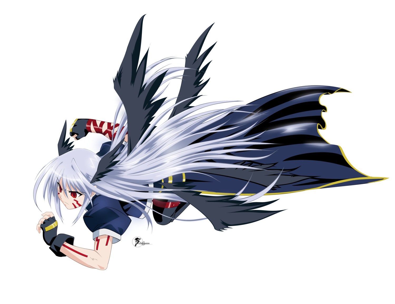 mahou_shoujo_lyrical_nanoha mahou_shoujo_lyrical_nanoha_a's reinforce vector_trace watermark wings