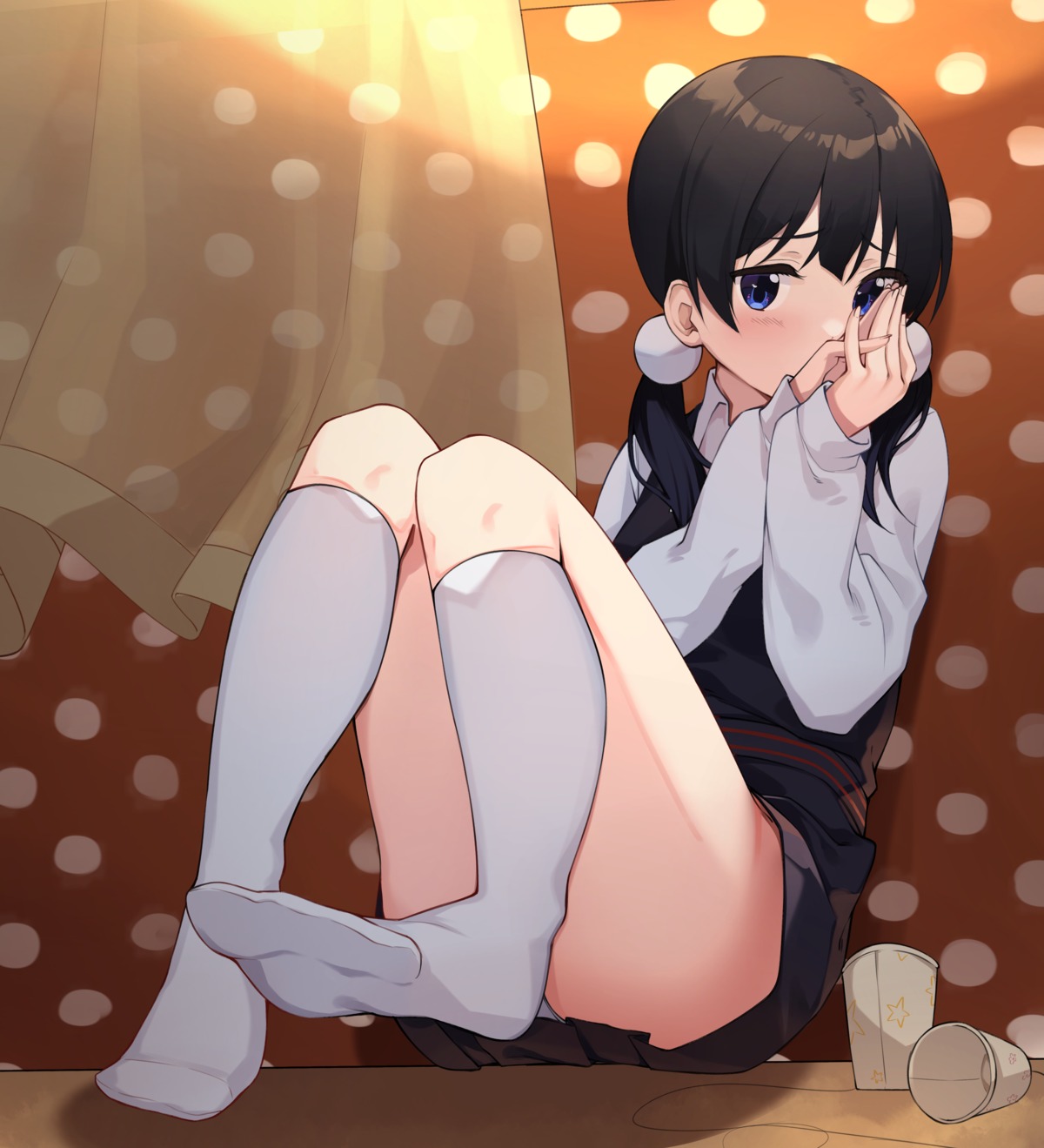 feet kitashirakawa_tamako pantsu seifuku skirt_lift tamako_market ziro_(zirorong)