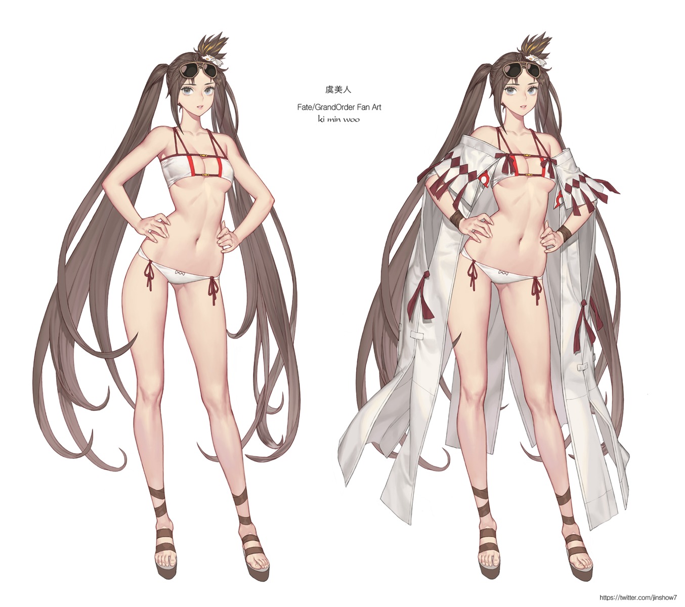 bikini character_design consort_yu_(fate/grand_order) fate/grand_order ki_min-woo megane swimsuits