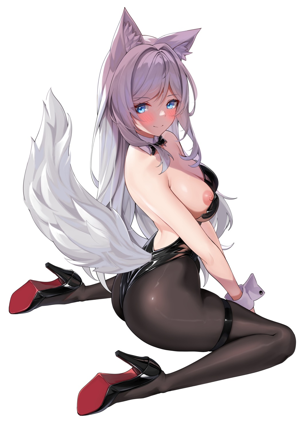 animal_ears ass breasts garter heels leotard matrix16 nipples no_bra pantyhose tail